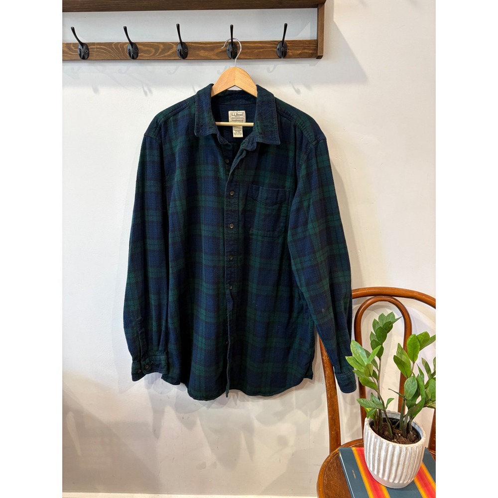 LL Bean 100% Cotton Plaid Flannel